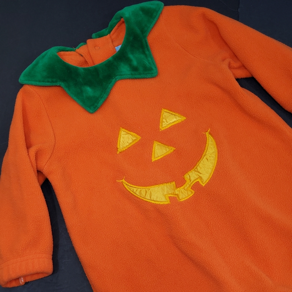 Moonbeams Orange 1 Piece Fleece Pumpkin Costume Pretend Play Size 18M Unisex